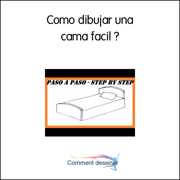 Como dibujar una cama facil